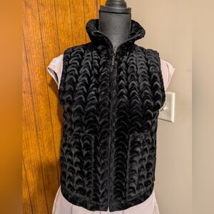 STATIC Reversible Faux Fur/Regular Vest, Sz S, NWOT!!!